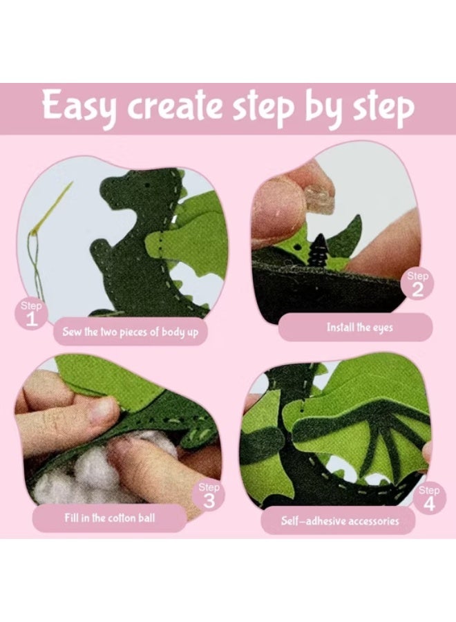 كابسترو مجموعة خياطة يونيكورن قطيفة يمكنك صنعها بنفسك - مجموعة حرفية سهلة الخياطة اليدوية للأطفال تحتوي على قطع قماش ناعمة وإبرة وخيط وحشوة - نشاط خياطة للمبتدئين لتنمية الإبداع والمهارات الحركية والتعلم المبكر الممتع. - Image 4